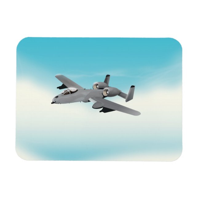 Íman Ilustração de Avião Militar A10 (Horizontal)