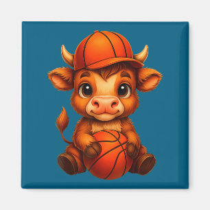 Íman Ilustração de Bezerro de Basquete de Vaca das Terr