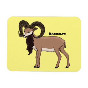 Íman Ilustração de cabra Mouflon