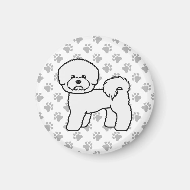 Íman Ilustração de cachorro de desenho animado fofo da  (Frente)