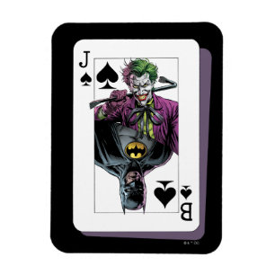 Íman Ilustração de Carta de Baralho Joker e Batman Espa