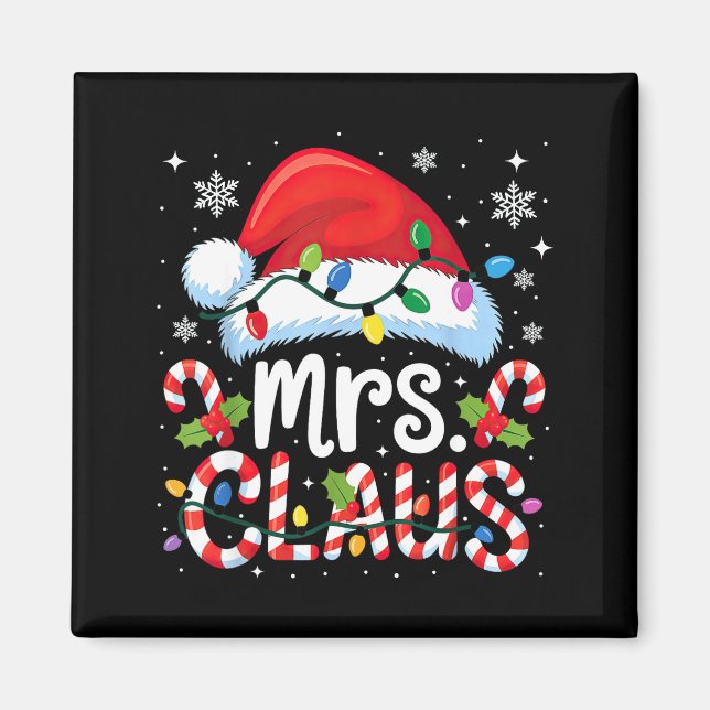 Íman Ilustração de Casal Sr. e Sra. Claus (Frente)