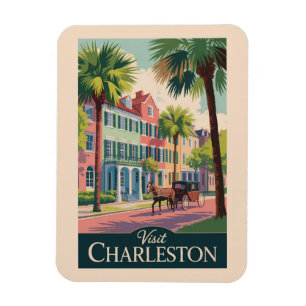 Íman Ilustração de Charleston Carolina do Sul Arte de V