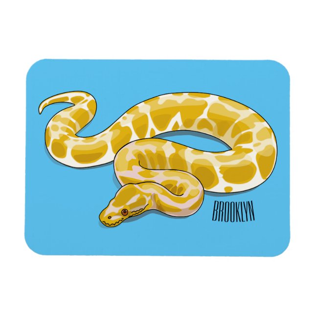 Íman Ilustração de cobra de pitão birmanês (Horizontal)