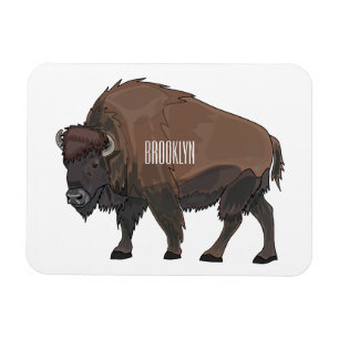 Íman Ilustração de desenho animado Bison