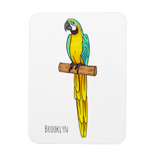 Íman Ilustração de desenho animado com arara-arara-azul
