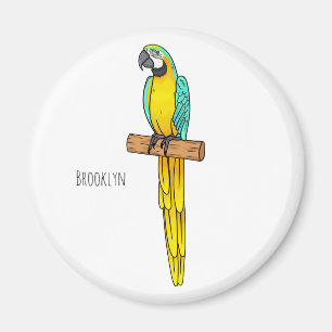 Íman Ilustração de desenho animado com arara-arara-azul