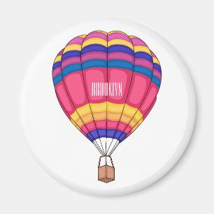 Íman Ilustração de desenho animado com balão de ar quen
