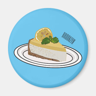 Íman Ilustração de desenho animado com queijo limão