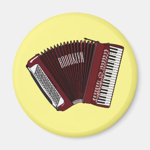 Íman Ilustração de desenho animado de Accordion