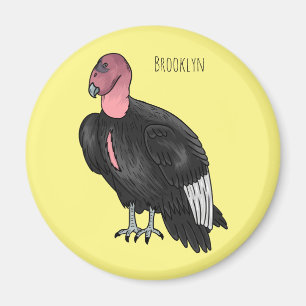 Íman Ilustração de desenho animado de aves condor da Ca