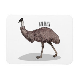 Íman Ilustração de desenho animado de aves da Emu