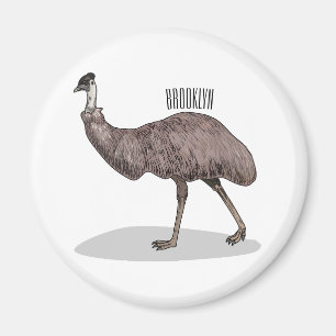 Íman Ilustração de desenho animado de aves da Emu