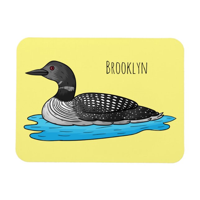 Íman Ilustração de desenho animado de aves soltas (Horizontal)