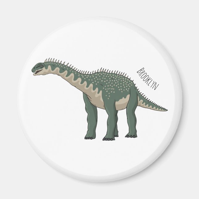 Íman Ilustração de desenho animado de Barapasaurus (Frente)