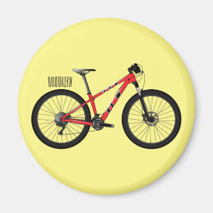 Íman Ilustração de desenho animado de bicicleta