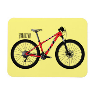Íman Ilustração de desenho animado de bicicleta