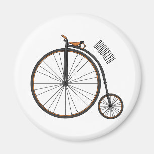 Íman Ilustração de desenho animado de bicicleta de alta