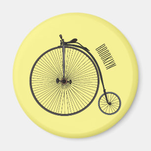 Íman Ilustração de desenho animado de bicicleta de alta