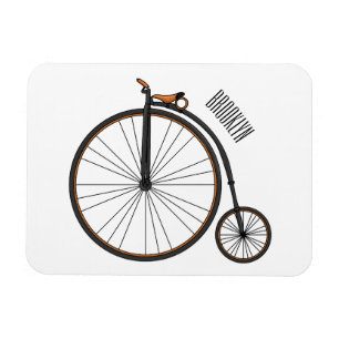 Íman Ilustração de desenho animado de bicicleta de alta