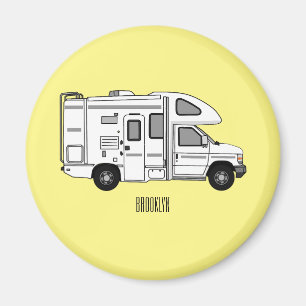 Íman Ilustração de desenho animado de Campervan