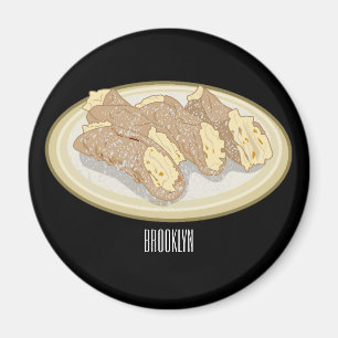 Íman Ilustração de desenho animado de Cannoli