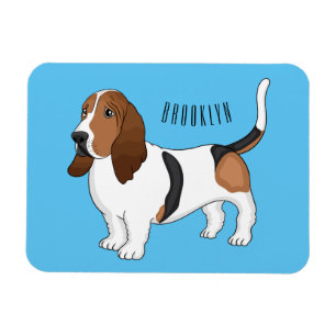 Íman Ilustração de desenho animado de cão de cão de cão
