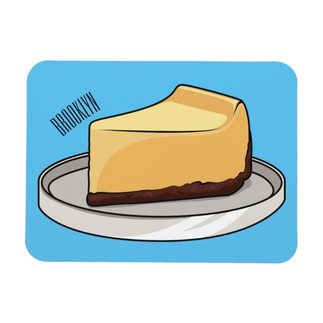 Íman Ilustração de desenho animado de Cheesecake (Horizontal)