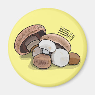 Íman Ilustração de desenho animado de cogumelo