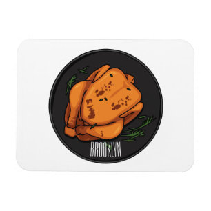 Íman Ilustração de desenho animado de frango assado