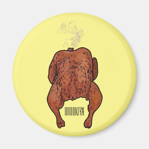 Íman Ilustração de desenho animado de frango assado