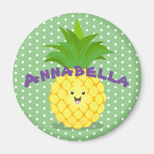 Íman Ilustração de desenho animado de fruta tropical 