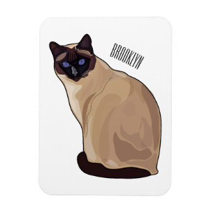Íman Ilustração de desenho animado de gato siamês