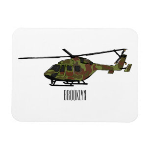 Íman Ilustração de desenho animado de helicóptero do ex