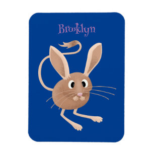 Íman Ilustração de desenho animado de jerboa fofo de or