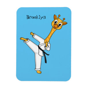 Íman Ilustração de desenho animado de Kung Fu girafa