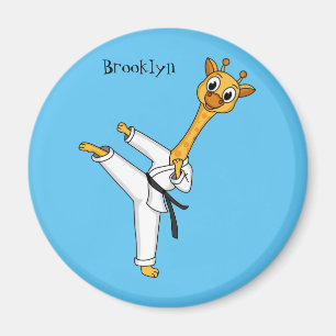 Íman Ilustração de desenho animado de Kung Fu girafa