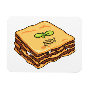 Íman Ilustração de desenho animado de Lasagna