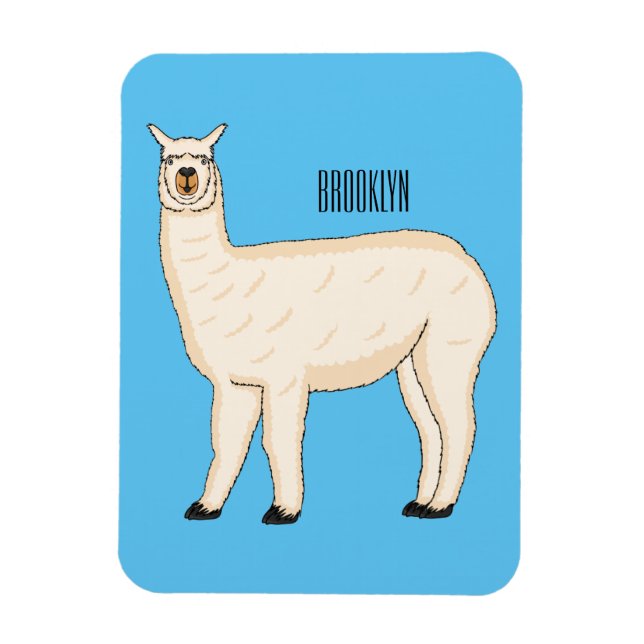 Íman Ilustração de desenho animado de Llama (Vertical)