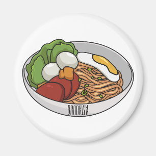 Íman Ilustração de desenho animado de macarrão