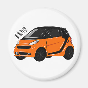 Íman Ilustração de desenho animado de microcarro