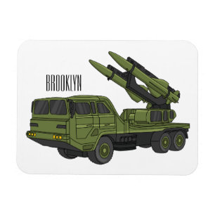 Íman Ilustração de desenho animado de mísseis militares
