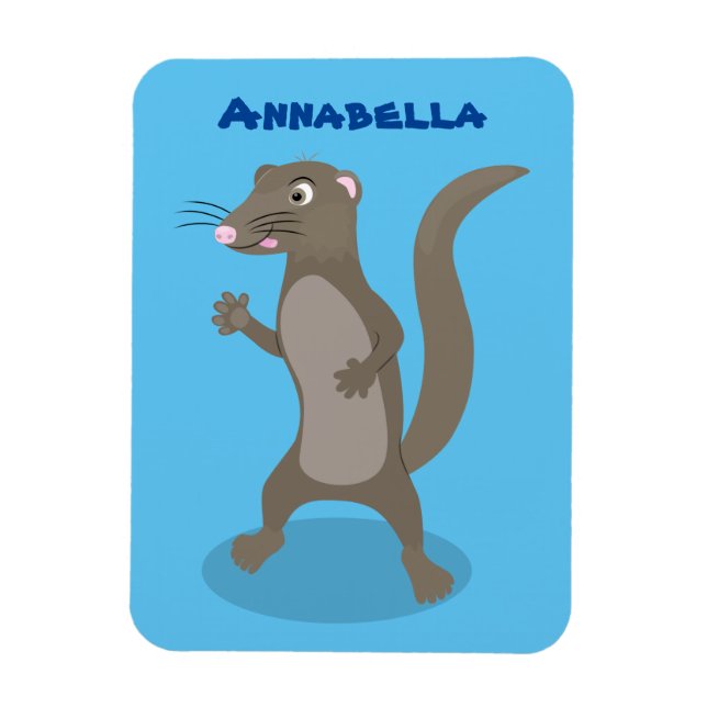 Íman Ilustração de desenho animado de monguose (Vertical)