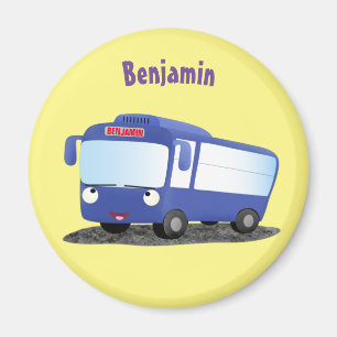 Íman Ilustração de desenho animado de ônibus moderno