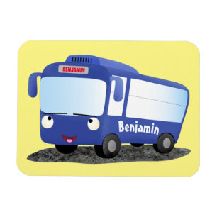Íman Ilustração de desenho animado de ônibus moderno
