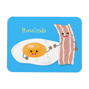 Íman Ilustração de desenho animado de ovo e bacon em 
