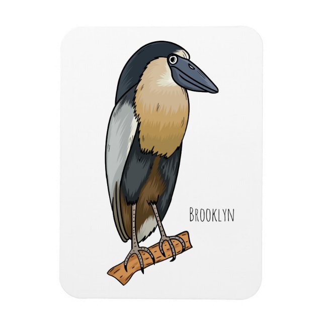 Íman Ilustração de desenho animado de pássaros de bico- (Vertical)