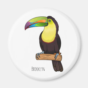 Íman Ilustração de desenho animado de pássaros tucanos 