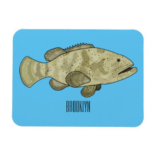 Íman Ilustração de desenho animado de peixe-grua