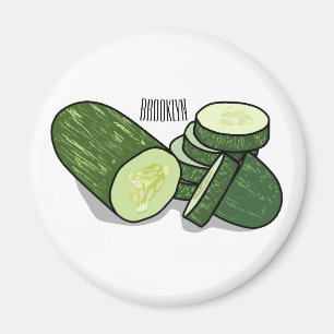 Íman Ilustração de desenho animado de pepino